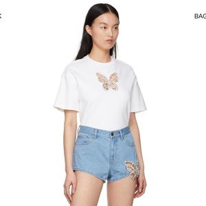 AREA crystal butterfly t-shirt